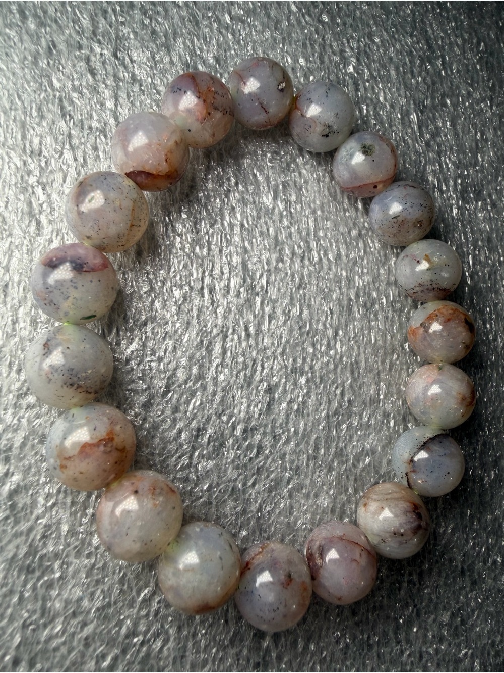 Gorgeous Unique 10MM Opal Agate Natural Crystal Bracelet